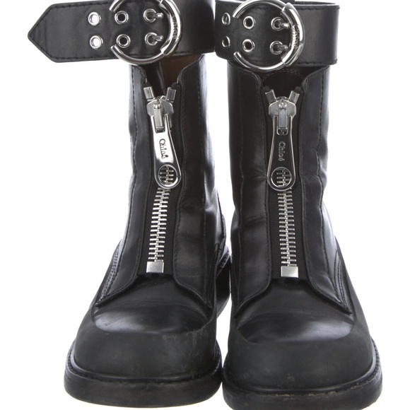 Chloe Shoes - Chloé Leather Combat Boots